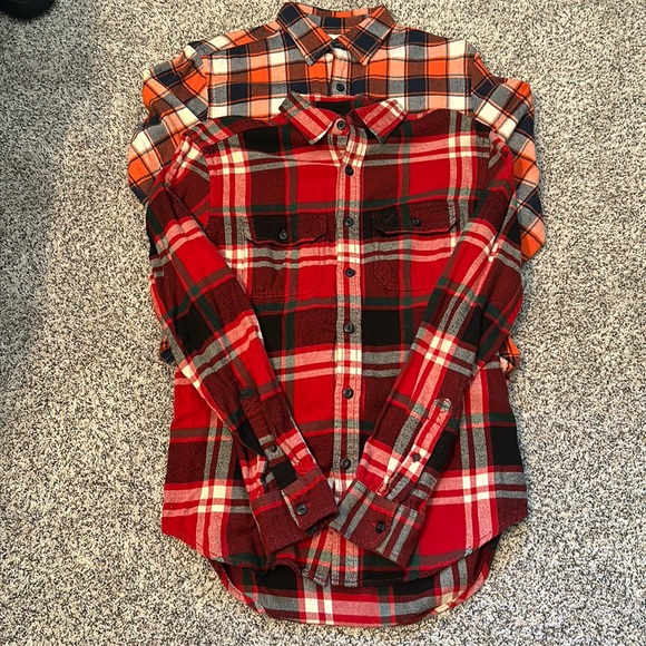 Two American Eagle Athletic Fir Flannels - Picture 1 of 1